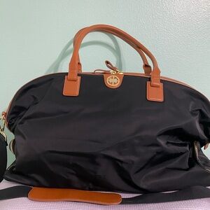 Jemma Traveler Bag “Jackie 56” - **no make-up bag**-Black and Tan Women's Bag